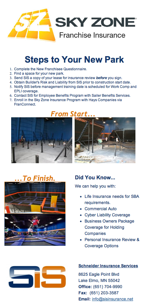 Sky Zone Franchise Insurance